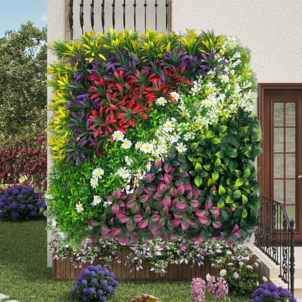 Flower Wall Panel - 50*50CM Green Artificial Plants Wall Panel