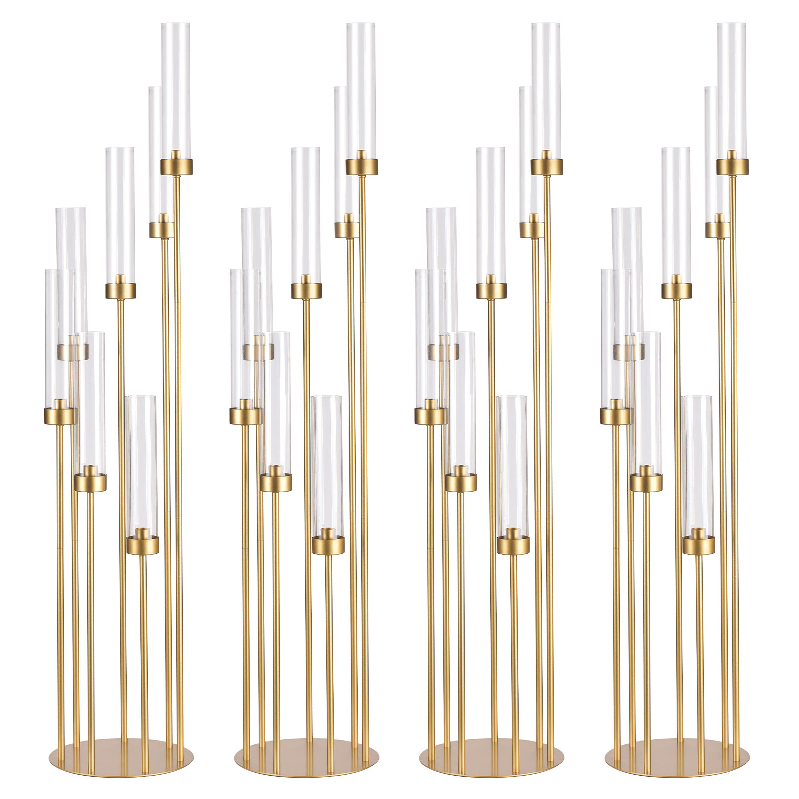 4 Sets 7-Arm Gold Floor Candel - огляд і ціна Centerpiece Stick