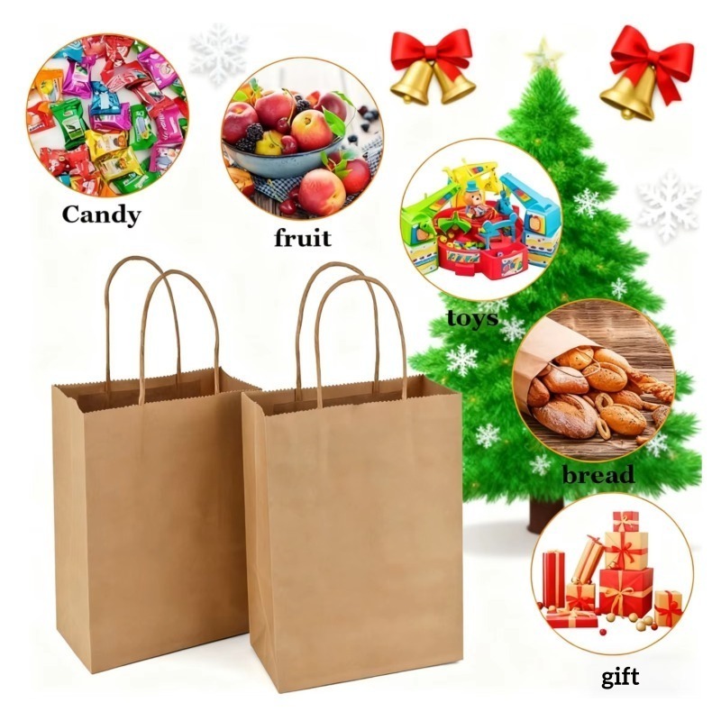 5/10PCS Brown Kraft Paper Bags - огляд і ціна Event Party Shop