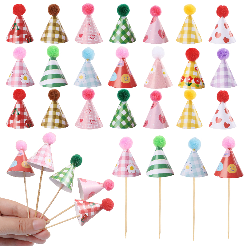 15/30Pcs Mini Party Hats Cake  - огляд і ціна Party Hat Cone