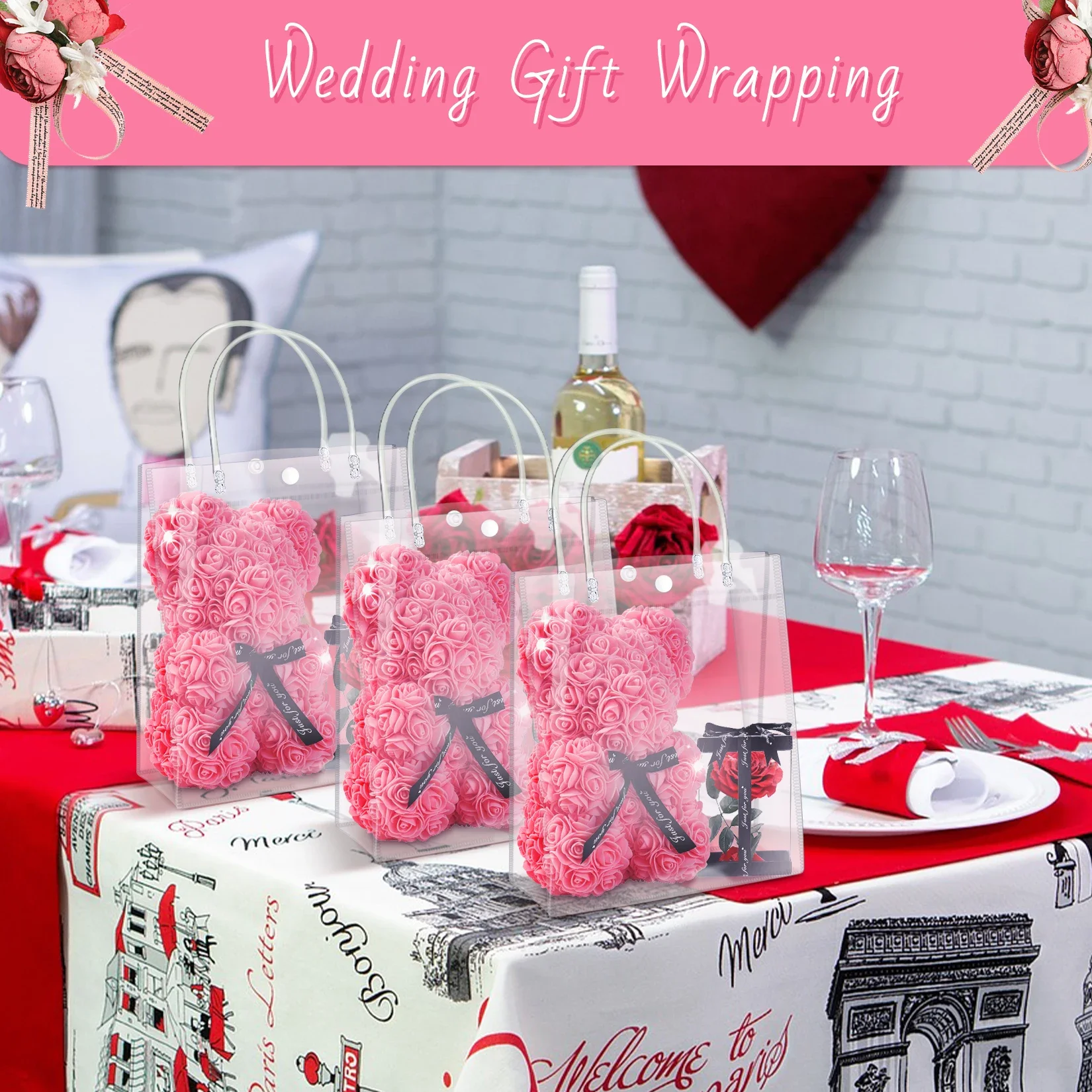Clear PVC Gift Bags with Handl - огляд і ціна Event Party Shop