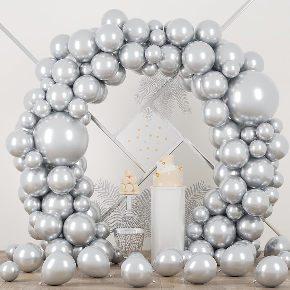 68Pcs Metallic Silver Balloons - огляд і ціна Balloon Arch Kit