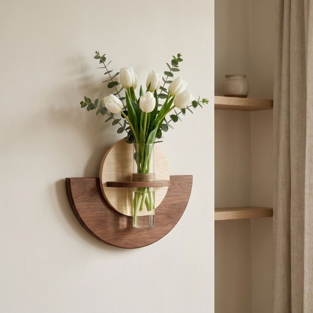 Oval Wood Wall Mount Flower Sh - огляд і ціна Flower Wall Panel