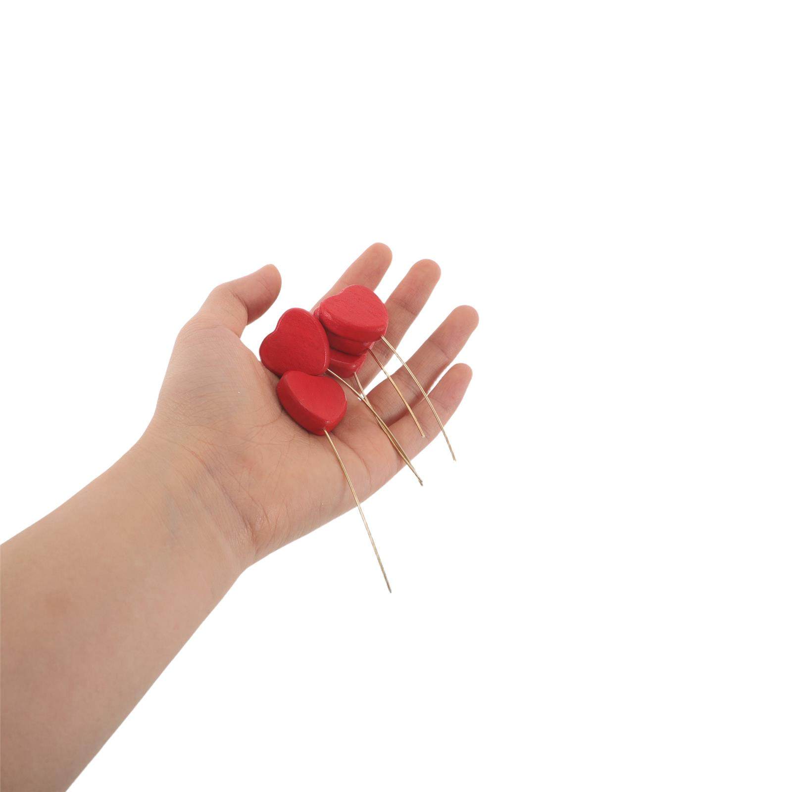 6Pcs Wooden Heart Picks Heart  - огляд і ціна Centerpiece Stick
