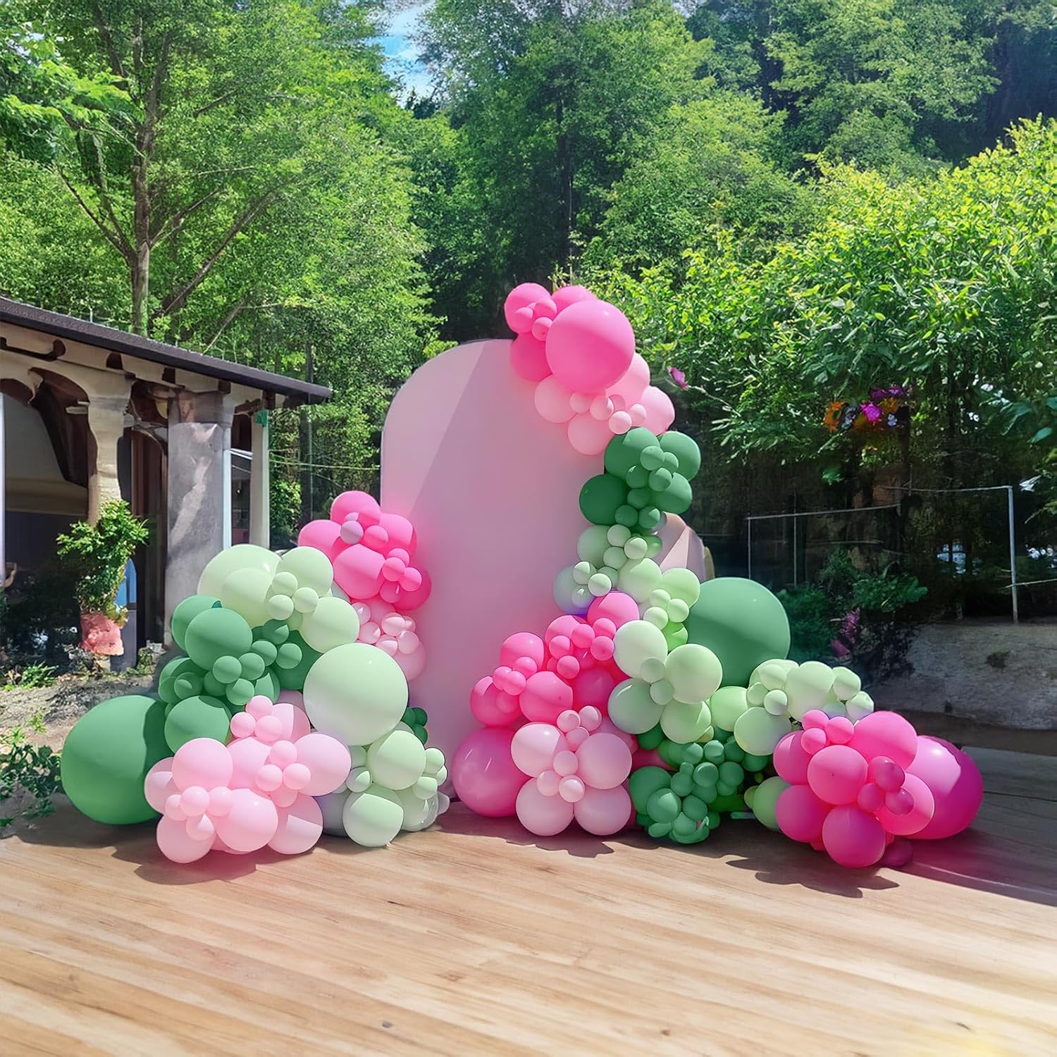 107Pcs Hot Pink Green Balloons - огляд і ціна Balloon Arch Kit