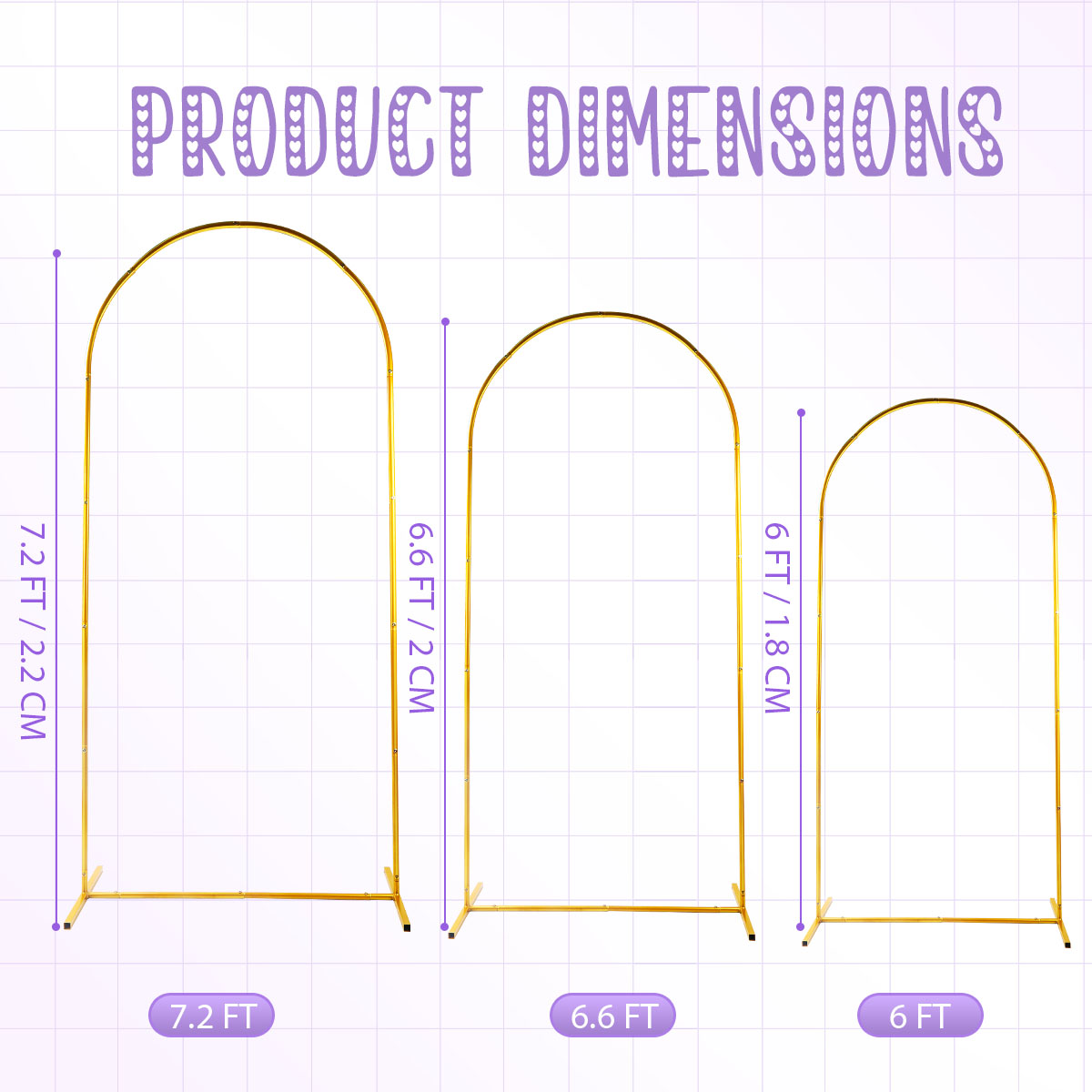 3Pack Golden Metal Arch Kits,  - огляд і ціна Balloon Arch Kit