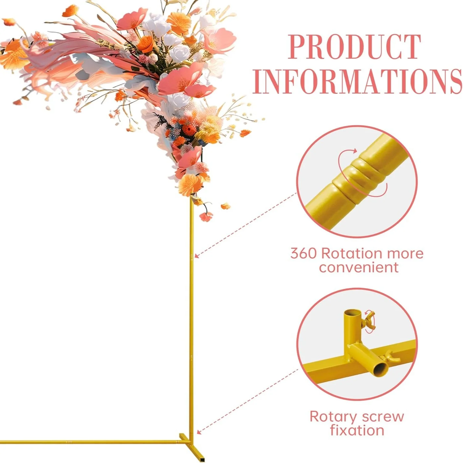 Gold Wedding Arches Square Bac - огляд і ціна Balloon Arch Kit